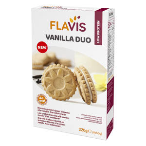 Flavis Vanilla Duo ciastka waniliowe niskobiałkowe PKU 220g
