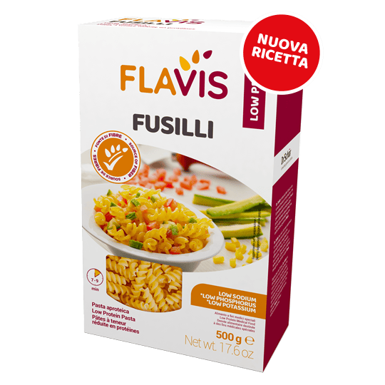 Flavis Fusilli makaron świderki niskobiałkowy PKU 500g