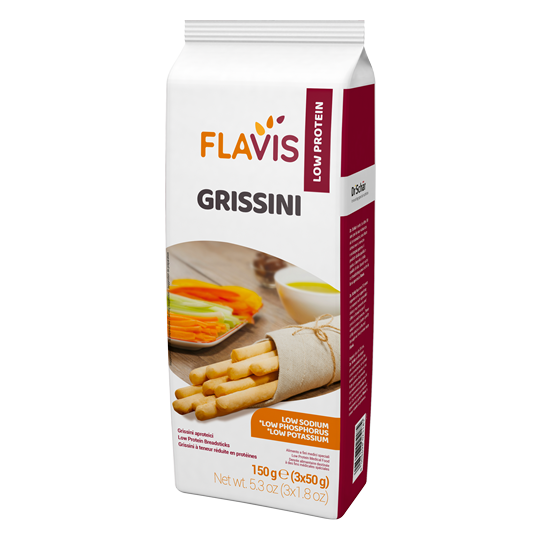 Flavis Grissini paluszki chlebowe niskobiałkowe PKU 150g