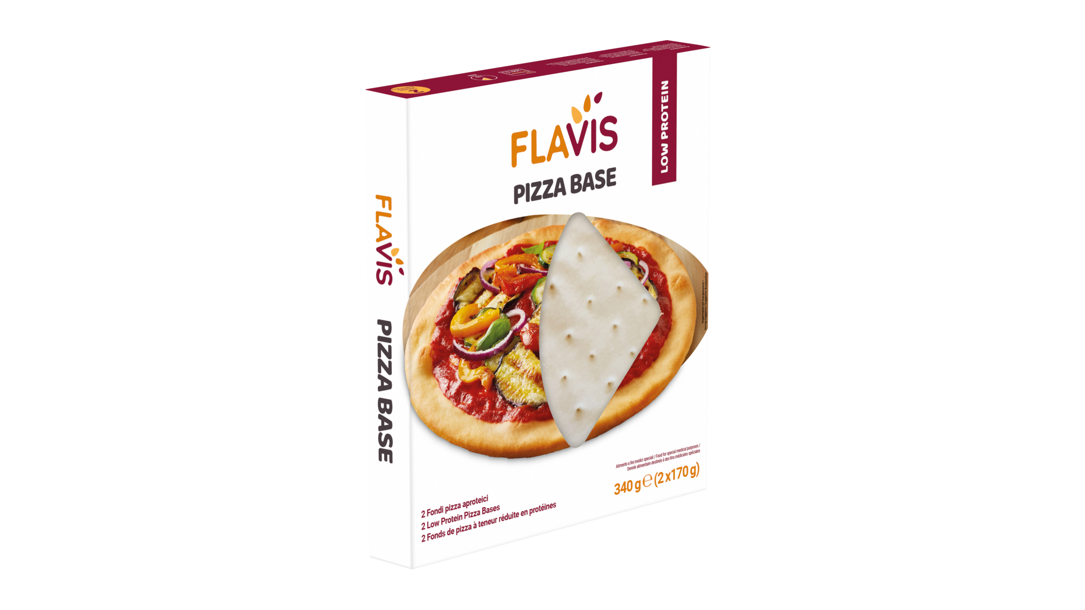 Flavis Pizza Base spody do pizzy niskobiałkowe PKU 340g (2szt.)