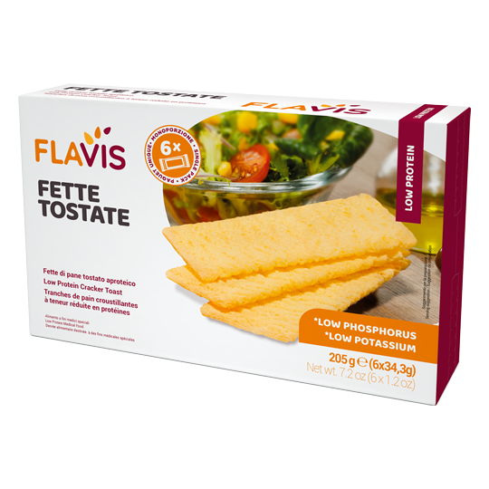 Flavis Fette Tostate pieczywo chrupkie niskobiałkowe PKU 205g
